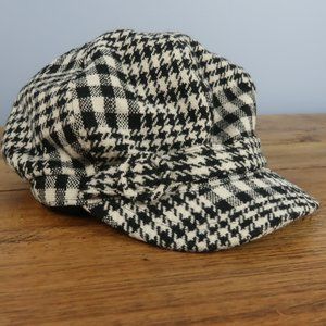 NINE WEST NEWS BOY HOUNDSTOOTH CAP